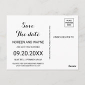 Tropisch groen blad Sla de datum Kaart (Achterkant)