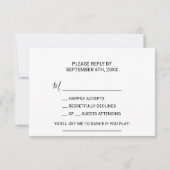 Tropisch groen blad Song Aanvraag RSVP Kaartje (Achterkant)