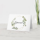 Tropisch groen blad Spaans bedankje Bedankkaart (Voorkant)