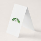 Tropisch groen blad visitekaartje (Achterkant)