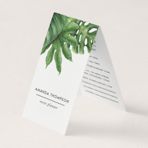 Tropisch groen blad visitekaartje