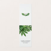 Tropisch groen blad visitekaartje (Buitenkant ongevouwen)