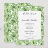 Tropisch groen blad Vrijgezellenfeest Kaart (Voorkant / Achterkant)