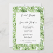 Tropisch groen blad Vrijgezellenfeest Kaart (Voorkant)