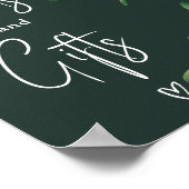 Tropisch groen blad vrijgezellenfeest teken poster (Hoek)