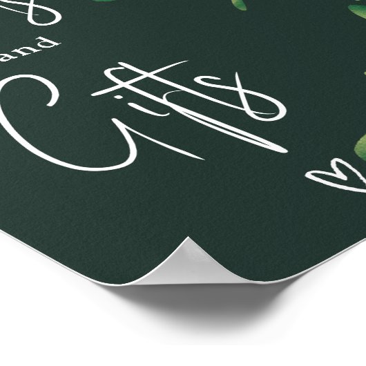 Tropisch groen blad vrijgezellenfeest teken poster (Hoek)