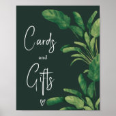 Tropisch groen blad vrijgezellenfeest teken poster (Voorkant)