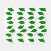 Tropisch groen bladerenpatroon fleece deken (Voorkant (Horizontaal))