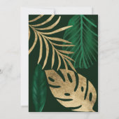 Tropisch groen bladgoud met uitzondering van de da save the date (Achterkant)