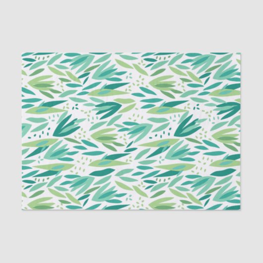 Tropisch groen bladpatroon tissuepapier (Voorkant)