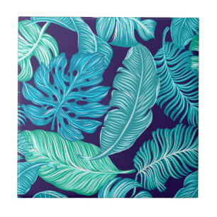Tropisch groen blauw lantaarns patroonkeramisch te tegeltje