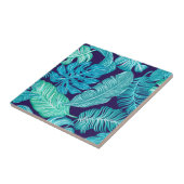 Tropisch groen blauw lantaarns patroonkeramisch te tegeltje (Zijkant)