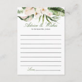 Tropisch groen Bloemen Advies Kaart (Voorkant)