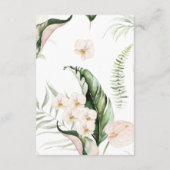 Tropisch groen Bloemen Advies Kaart (Achterkant)