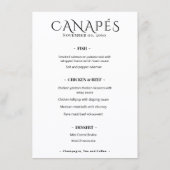 Tropisch groen botanisch menu modern elegant ontwe (Achterkant)