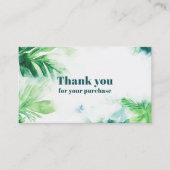Tropisch groen botanische dank u informatiekaartje (Voorkant)