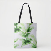 Tropisch groen botanische Waterverf Leaf Tote Bag (Voorkant)