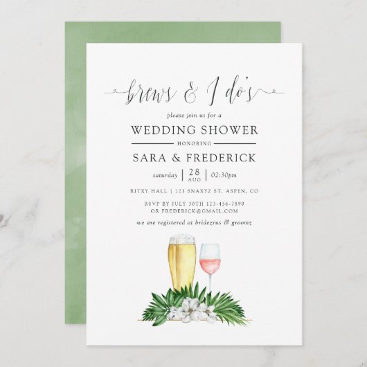 Tropisch groen breekt voor ik het doe kaart (Voorkant / Achterkant)