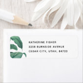 Tropisch groen bruiloft. Botanische groene bladere Etiket (Insitu)