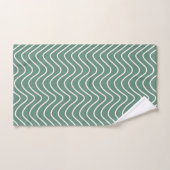 Tropisch Groen Chevron Patroon Minimale Zigzag Bad Handdoek (Handdoek)