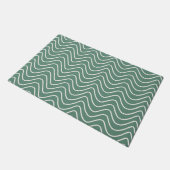 Tropisch Groen Chevron Patroon Minimale Zigzag Deurmat (Schuin)