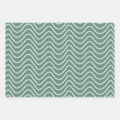 Tropisch Groen Chevron Patroon Minimale Zigzag Inpakpapier Vel (Voorkant 2)