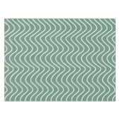 Tropisch Groen Chevron Patroon Minimale Zigzag Tafelkleed (Voorkant (Horizontaal))