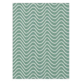 Tropisch Groen Chevron Patroon Minimale Zigzag Tafelkleed (Voorkant)