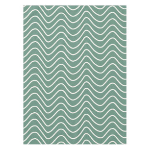 Tropisch Groen Chevron Patroon Minimale Zigzag Tafelkleed
