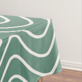 Tropisch Groen Chevron Patroon Minimale Zigzag Tafelkleed (Voorbeeld)