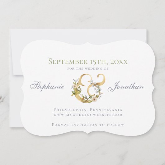 Tropisch groen | De datum opslaan Save The Date (Achterkant)