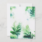 Tropisch groen Elegant botanisch blad Save The Date (Achterkant)