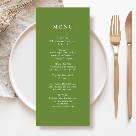 Tropisch groen Elegant Menu