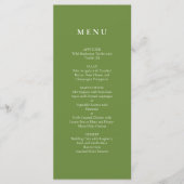 Tropisch groen Elegant Menu (Voorkant)