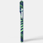 Tropisch groen en blauw laat aangepaste naam achte Case-Mate iPhone case (Achterkant / Links)