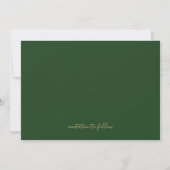 Tropisch groen en goud geometrisch frame met bladm save the date (Achterkant)
