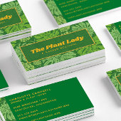 Tropisch groen en goud Monstera palmbladeren Visitekaartje