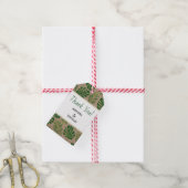 Tropisch groen en gouden bruiloft Bedankt Cadeaulabel (Met Touw)