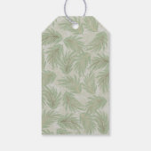 Tropisch groen en gouden kerstavond cadeaulabel (Achterkant)