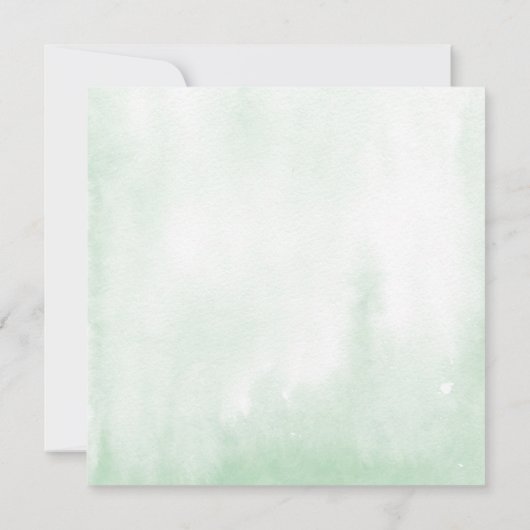 Tropisch groen en gouden Lijst Baby shower per pos Kaart (Achterkant)