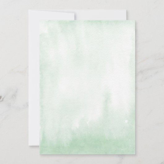 Tropisch groen en goudkleurige elegante baby-bespr kaart (Achterkant)