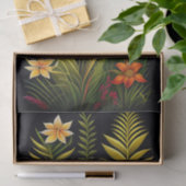 Tropisch groen Floral Artwork Small Tissuepapier (Geschenk)