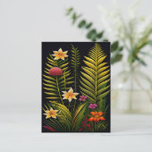 Tropisch groen Floral kunstwerk Briefkaart (Staand voorkant)