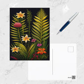 Tropisch groen Floral kunstwerk Briefkaart