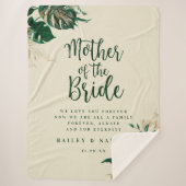 Tropisch groen gebladerte Moeder van de bruid Quot Sherpa Deken (Voorkant)