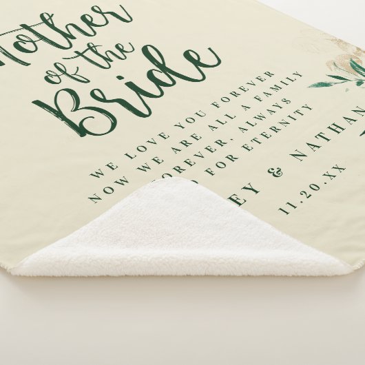 Tropisch groen gebladerte Moeder van de bruid Quot Sherpa Deken (3/4)