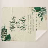 Tropisch groen gebladerte Moeder van de bruid Quot Sherpa Deken (Voorkant (horizontaal))