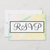 Tropisch groen geel bruiloft Waterverf RSVP Kaartje (Voorkant)