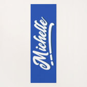 Tropisch Groen Geel Naam Oerwoud Bladeren Yogamat (Achterkant)