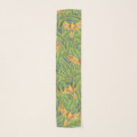 Tropisch groen geel Oranje bladerdevalspatroon Sjaal<br><div class="desc">Dit coole en levendige patroon is perfect voor de vogelliefhebber. Hij is voorzien van met de hand geschilde waterverf, lichtgeel, blauw en oranje paprika's en groene en gele bananenbladeren boven op een eenvoudige blauwe achtergrond. Het is artsy, trendy, uniek en modern; perfect voor het zomerseizoen! ***BELANGRIJKE NOTA VAN HET ONTWERP:...</div>